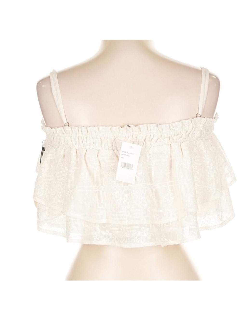 Tularosa Stella Lace Boho Ruffle Crop Top Women’s Large - Picture 3 of 7